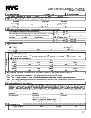 New York Electrical License Application