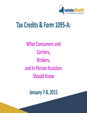 Form 1095-A Tax Credit Webinar