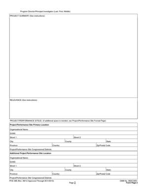 NIH Grant Application Form PHS 398