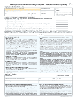Wisconsin Withholding Exemption Certificate