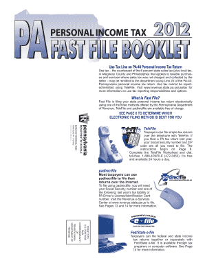 Pennsylvania TeleFile Worksheet