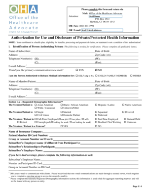 Authorization for Use and Disclosure of Private Health Information