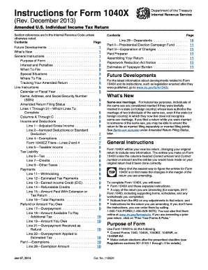 Amended US Individual Income Tax Return
