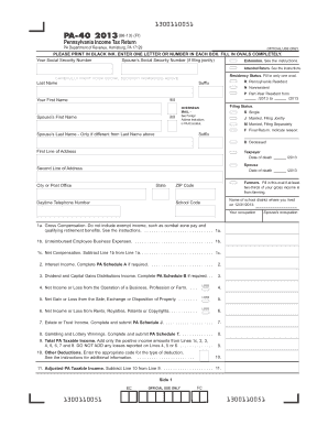 Pennsylvania Income Tax Return