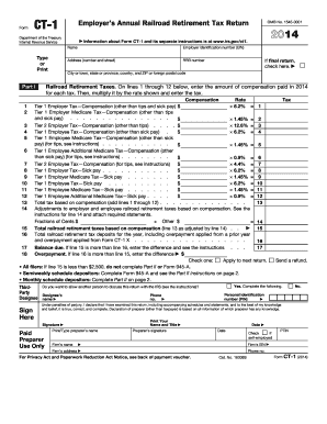 Form CT-1 Employer’s Annual Railroad Retirement Tax Return