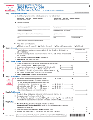 Illinois 2009 Form IL-1040