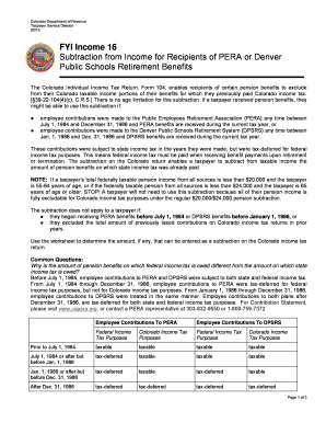 Colorado PERA/DPSRS Pension Subtraction Form