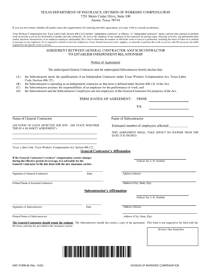 Texas Independent Contractor Agreement