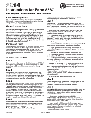 Instructions for Form 8867