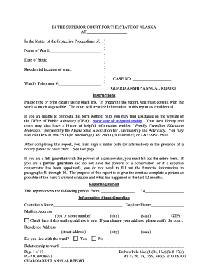 Alaska Guardianship Annual Report