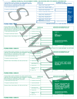 RRB-1099 Tax Statement Form