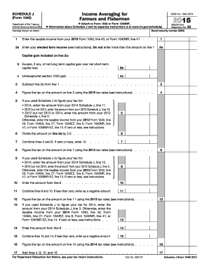 Schedule J Form 1040 Income Averaging