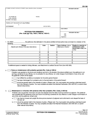California Petition for Dismissal