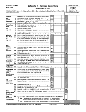 Schedule A&B (Form 1040) 2000