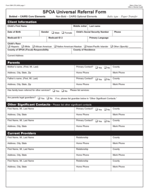 New York SPOA Universal Referral Form