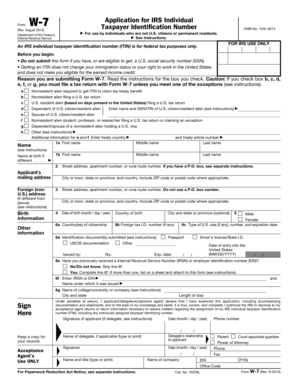 IRS Form W-7 Application