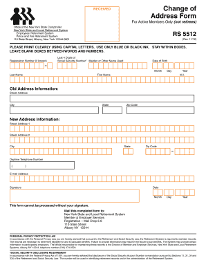 New York State Change of Address Form