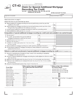 New York Special Additional Mortgage Recording Tax Credit Form