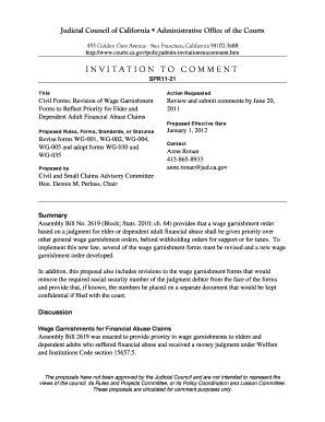 California Wage Garnishment Forms
