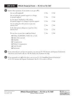 California Financial Form Selection Guide