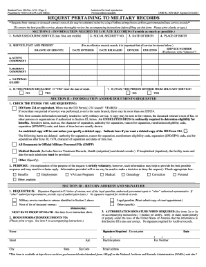 Standard Form 180 Request