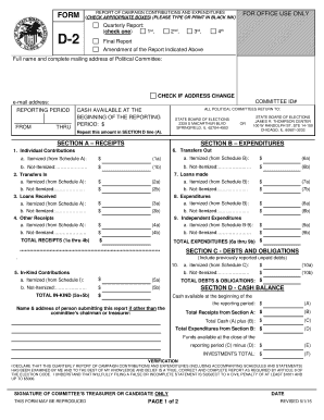 Illinois Campaign Contributions and Expenditures Report
