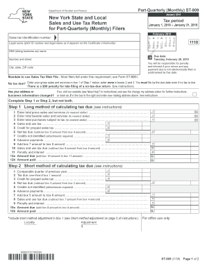 New York State and Local Sales and Use Tax Return