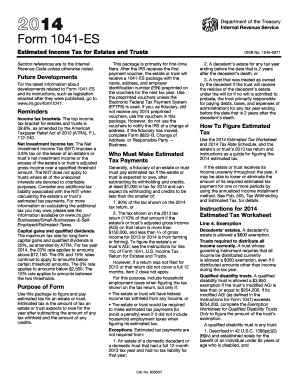 Form 1041-ES Estimated Income Tax for Estates and Trusts