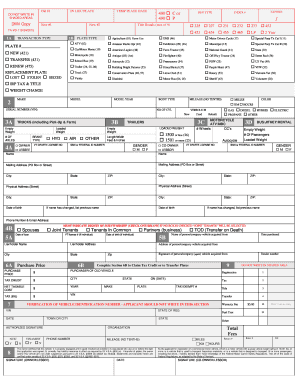 Vermont Vehicle Registration Application