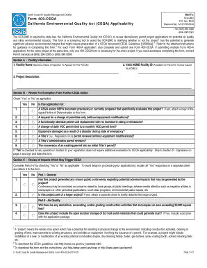 California CEQA Applicability Form 400-CEQA