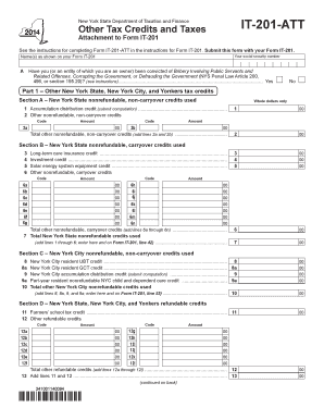 New York State IT-201-ATT Tax Form