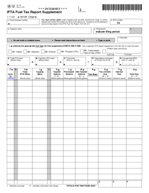 IFTA Fuel Tax Report Supplement