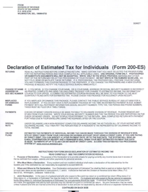 Delaware Form 200-ES