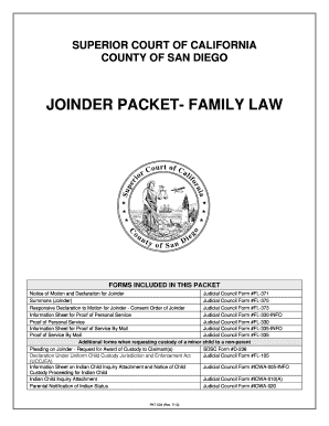 California Joinder Packet Family Law