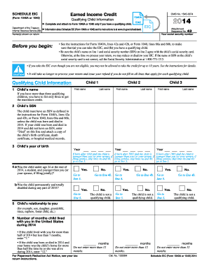 Schedule EIC Form 1040A or 1040