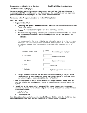 See My W2 Sign In Instructions