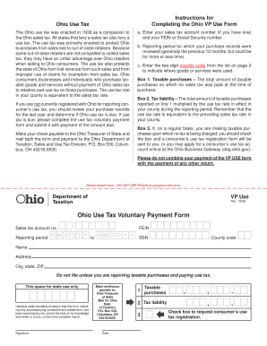 Ohio Use Tax Voluntary Payment Form
