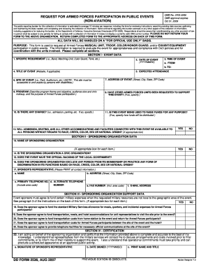 Armed Forces Participation Request Form