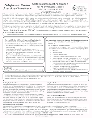California Dream Act Application