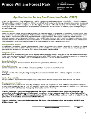 Application for Turkey Run Education Center