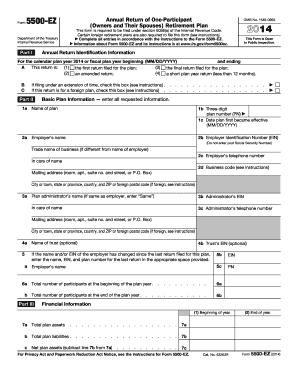 Form 5500-EZ Annual Return