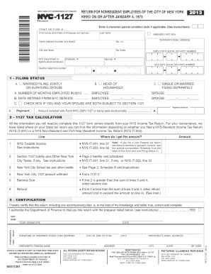New York City Nonresident Employee Tax Return