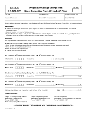 Oregon 529 College Savings Plan Tax Form