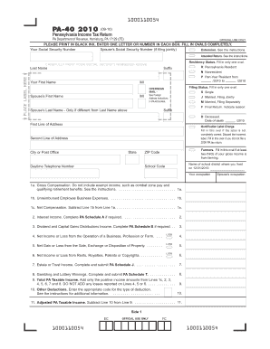 Pennsylvania Income Tax Return
