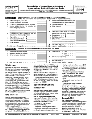 IRS Schedule M-1 and M-2 Form 1120-F