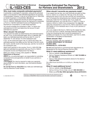 Illinois Composite Estimated Tax Payment Form IL-1023-CES