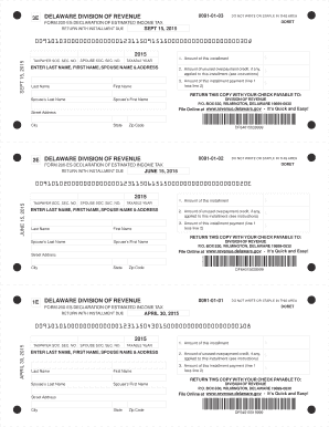Delaware Form 200-ES Declaration of Estimated Income Tax