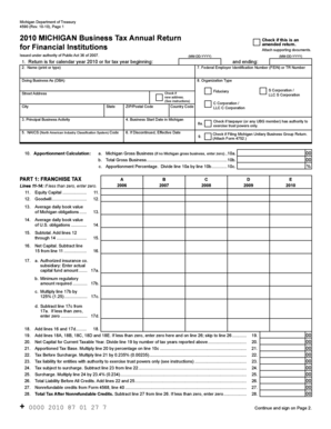 Michigan Business Tax Annual Return