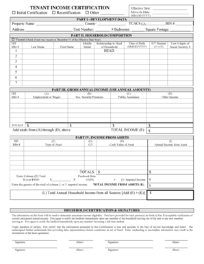 Tenant Income Certification