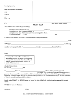 California Grant Deed